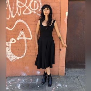 Nooworks SF “Vacation” dress. Black. M. Stretch cotton jersey. Scoop neck.